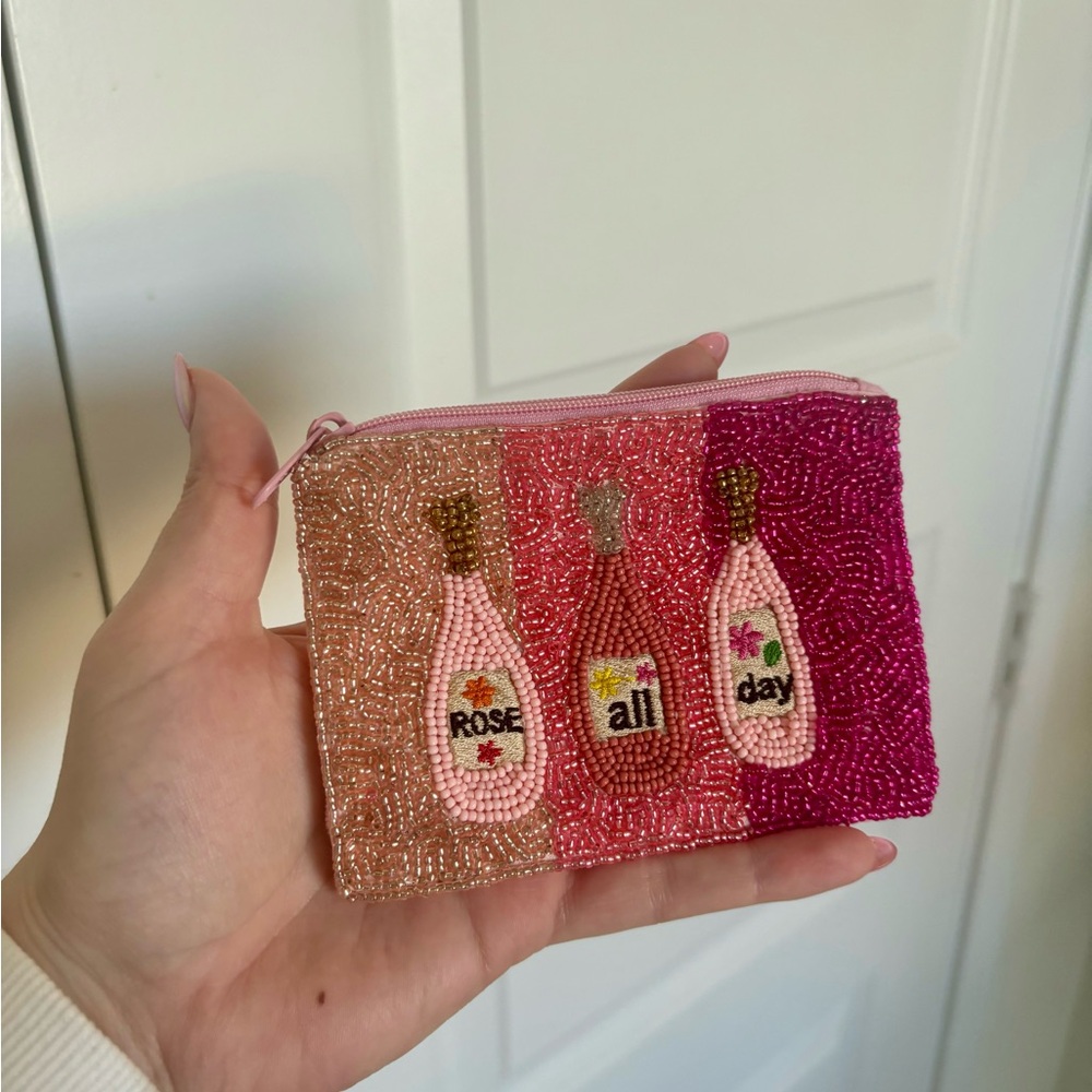 Rose All Day Beaded Coin Purse